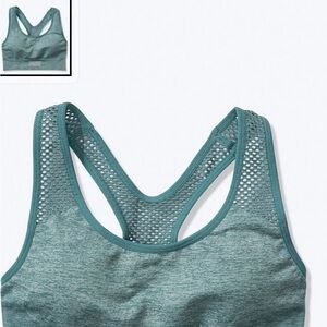 PINK Victoria's Secret Teal Mesh Racerback Sports Bra